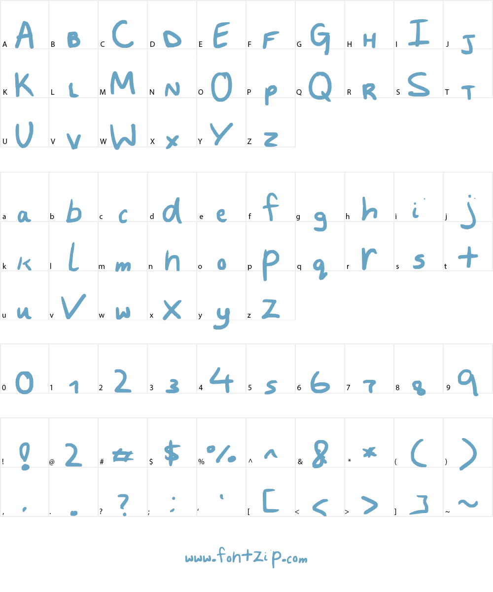BIG and small Font Character